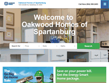 Tablet Screenshot of oakwoodhomesofspartanburg.com
